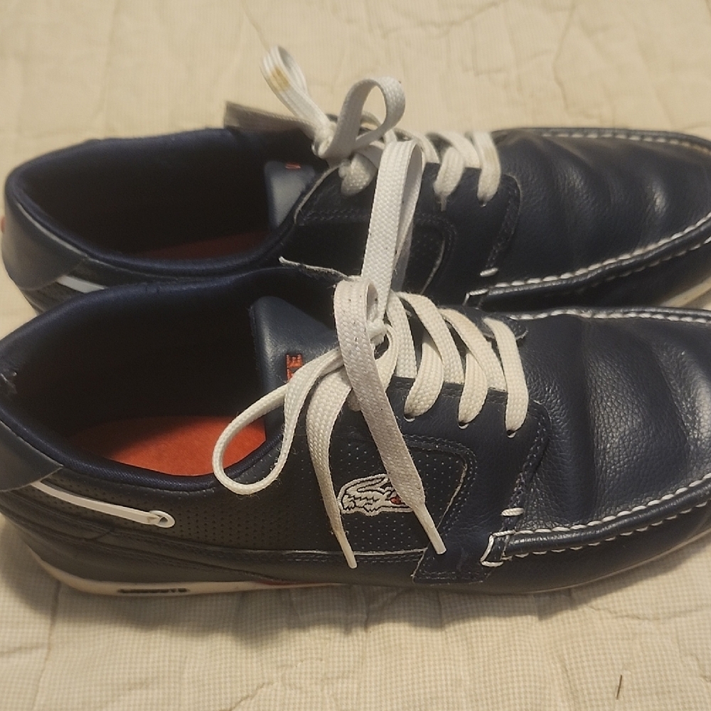 Lacoste Men's Navy Leather Shoes